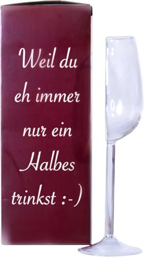 Silver-Stage Mezzo bicchiere da vino – Grande regalo divertente per Natale, Pasqua, compleanno, anniversario, bicchiere da vino rosso e bicchiere da vino bianco in un unico