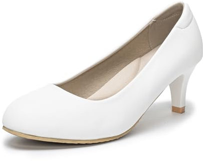 Damen Pumps Elegant und Bequem Pumps WeißPu 39