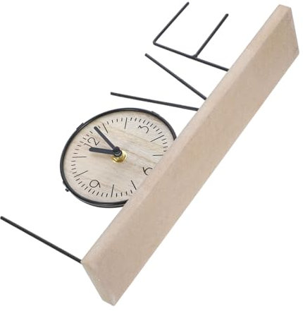 Yardenfun Reloj De Mesa Retro Sin Sonido Tamaño Compacto Diseño Vintage Decoración Letra Love para Sala De Estar Dormitorio y Oficina