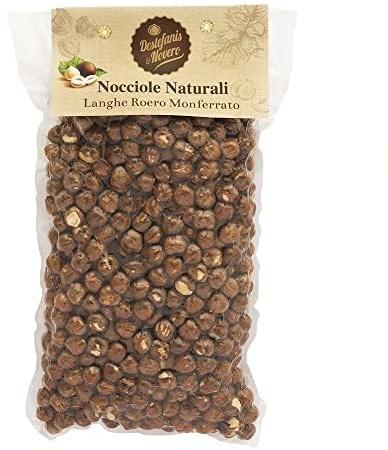 Destefanis & Novero | Avellanas Naturales del Piamonte tgt, Crudas Descascarado, con Piel y sin tostar, fruto seco saludable, fuente de vitaminas y fibra, perfectas para desayunos y aperitivos, 1 kg