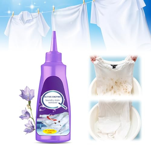Stain Remover for Clothes, Laundry & Cleaning White Shirt Garment Stubborn Stain Cleaner Oil Remover, Active Enzyme Laundry Clothing Stain Remover Collar Stain Removal Spray (1, 1 Pcs)