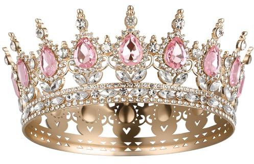 AOOSA Diademe Femme, Couronne Gateau Princesse Strass, Bijoux de Cheveux pour Femme, Strass Scintillants Couronne Reine Accessoires pour Cheveux pour Carnaval Mariage Anniversaire Fête