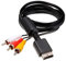 OcioDual Cavo di Ricambio Audio Video AV S-video 3 RCA 1.8m Compatibile con PS1 PSX PS2 PS3 Nero Cable Cavetto Immagine Suono