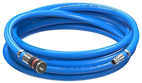 AUPROTEC Druckluftschlauch Set 13mm Ø Innen 3m PVC-Schlauch I Mit S2000 Sicherheitskupplung für Druckluft-Kompressor I Würth Kompressorschlauch hochflexibel