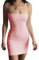 Skrsila Robe Moulante Sexy Femmes Mini Robe Courte de Soirée sans Manches Élastique Skinny Slim Robe de Club