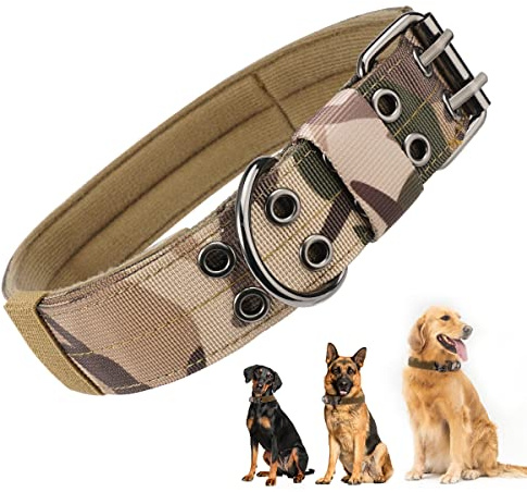 Collar Antidesgaste Táctico para Perros Grandes y Medianos - Plomo De Entrenamiento Al Aire Libre - Cinturón para Husky y Otros (53-63 cm) XL