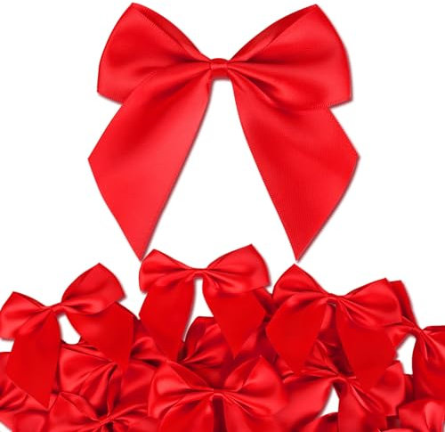 30 Stück Weihnachten Schleifen Zierschleifen Weihnachtsbaum Bögen Weihnachtsdeko Weihnachtsschleifen Weihnachtsbogen Geschenkschleife für Weihnachtsbaum Weihnachtskranz Dekorationen Geschenke