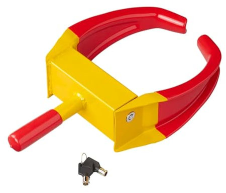 Radkralle Diebstahlsicherung Parkkralle Wegfahrsperre Radschloss Sicherheitsschloss für Auto, Wohnwagen, Anhänger