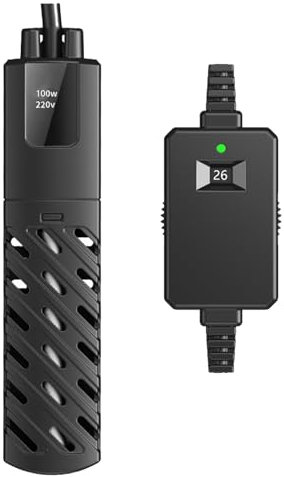 GERUI 100W Aquarium Mini Heizung 50L, 100-240V 50/60HZ, Temperaturkontrollbereich: 20 ℃ -34 ℃, verwendet für Aquarium und Aquarium Aquarium PTC automatische konstante Temperaturisolierung dünn (100W)