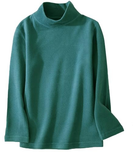 Clearance 3-4 Years Girls Shirt Long Sleeve Turtleneck Undershirts Pullover Base Layer Tops Turtle Neck Thermal Underwear Lightweight Slim Fit Cotton Jumpers Basic Pullover Top 001_Green