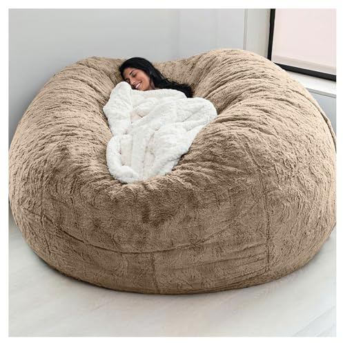 Pouf Classique De Luxe Housse pour Adultes Grands Poufs Moelleux avec Salon Sièges Moelleux Extra Larges pour Adultes (sans Remplissage)