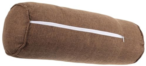 DECHOUS Cuscino Yoga Ausiliario a Cilindro in Cotone Lino e Materiale ad Alta Densità per Supporto Collo per Palestra e Ufficio per Appassionati di Yoga
