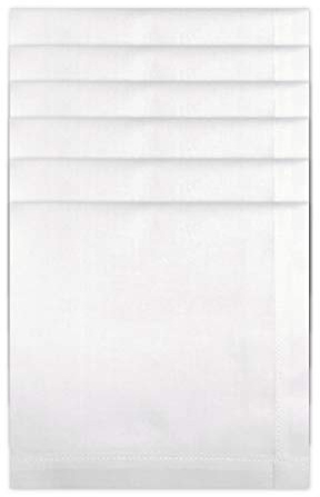 Style Square 100% COTTON HANDKERCHIEFS LARGE MENS HANKIES 50 CM (20 INCH) WHITE KING SIZE (50 CM) (White, 50 CM)