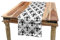 ABAKUHAUS Fleur De Lis Tischläufer, West Barock, Esszimmer Küche Rechteckiger Dekorativer Tischläufer, 40 x 180 cm, Schwarz Weiß