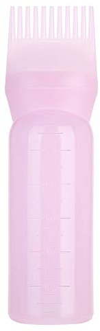ANGGREK Cheveux Teinture Bouteille Brosse Shampooing Couleur Des Cheveux Huile Peigne Applicateur Outil Racine Peigne Applicateur Bouteille(Rose)
