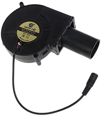 YOUNAFEN Ventilador de barbacoa de doble rodamiento de bolas para ventilador de aire de 24 V 3500 rpm con conducto de aire de 97 x 97 x 33 mm, ventilador centrífugo para estufa Cook DC9733, turbo