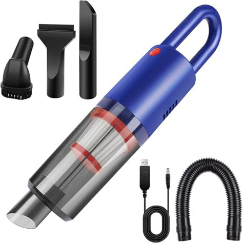 Handheld Vacuum Cleaner, Powerful Suction Portable Lightweight Hand Held Vacum Cordless with 25-30Mins Long Runtime Rechargeable Battery Quick Charge for Home Car Carpet Stairs Pet Hair Cleaning