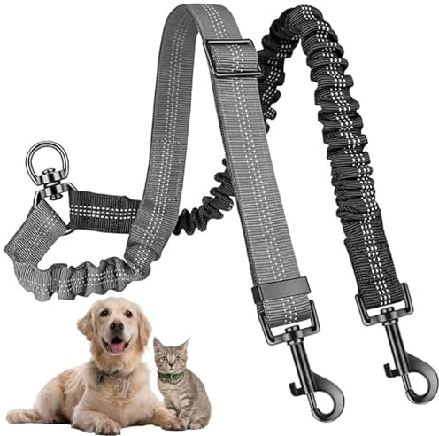 Laisse Double pour 2 Chiens.Double Laisse pour 2 Chiens.Laisse Doubl.Laisse Doubl Chien.Doubl Réglable,360° Rotative pour Petits, Moyens Et Grands Chiens (Noir+Bleu)