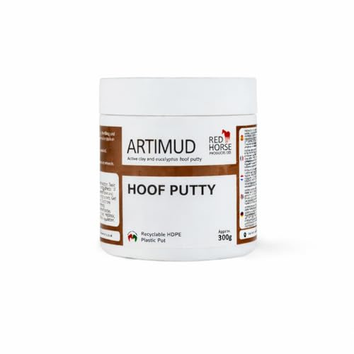Red Horse Products Artimud 300g - active hoof putty, cleanse and protect cracks & crevices, under shoe/pad packing, white line filler, banishes rot