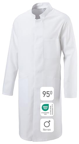Exner läkarkappa för män, laboratoriekappa, arbetskappa, medicin, apotek, läkare, färg vit, storlek XL