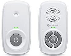Motorola Nursery AM21/MBP21 Audio Baby Monitor - Moniteur bébé numérique avec technologie DECT pour la surveillance audio - Portée de 300 mètres - Microphone haute sensibilité - Blanc