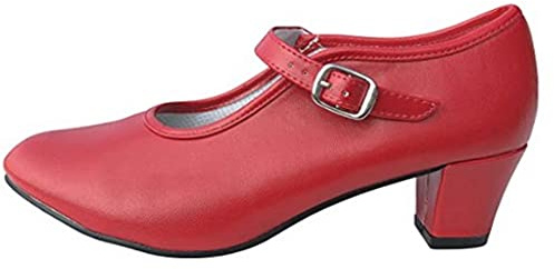 Scarpe da Ballo Flamenco di Diverse Misure da Ragazza a Donna. Prezioso Colore Rosso Taglia 27