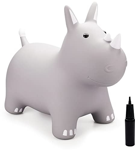 INPODAK Animal Saltarín,Animal de Salto,Caballo Saltarín,Salta Animales Hinchable para Niños Salta,Juguete para Montar para niños pequeños,Juguetes saltarines para niños y niñas de 1 a 6 años