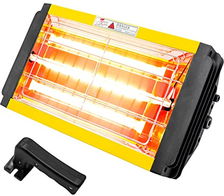 DATOUBOSS Lampara Secado Pintura Infrarroja para Coche 1000W Superficie de horneado 300 x 200 mm Calentador Infrarrojos de luz Pintura Adecuado para Pintura de Coche