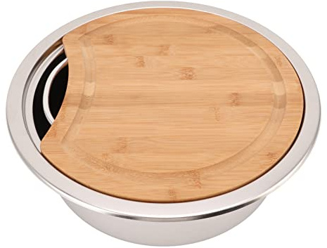 Handdiskb?nk , 360 x 120 mm/14 , 17 x 4 , 72 tum Rund Borstad 304 rostfritt st?l Praktisk Anti Clogging RV Diskhoar f?r yachter