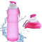 WIDEBG Faltbare Wasserflasche Faltbare Trinkflasche 500ML Wasserflaschen Zusammenklappbare Flasche Wiederverwendbare Sportflasche für Fahrrad Fitness Outdooraktivitäten Wandern Reisen Wasser Flaschen