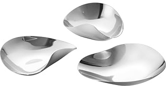 Georg Jensen Indulgence Stainless Steel Condiment Bowls - Snacks Dips Appetizer Home Hotel Serving Dishes - Designed by Helle Damkjærs - Pack of 3