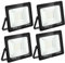 toobettp 50W LED Strahler Außen, IP66 Wasserfest LED Strahler, Superhell 5000LM Fluter Flutlicht 3500K Warmweiß, LED Scheinwerfer Aussenstrahler für Gärten, Innenhöfe, Garage, Hotel, 4-teilig