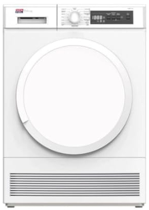 NEW POL Secadora Electrónica de Condensación, Inicio diferido, Luz interior, Display Negro, Capacidad de 7 Kg, Blanco