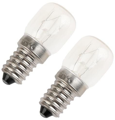 Lot de 2 Ampoules Pour Four Et Micro-Ondes, E14 ST22, 15W, 220-240V, 60Lm, 2700K, Résistantes Aux Hautes Températures Jusqu'à 300°C, Lumière Blanche Chaude, Idéal Pour BBQ Four Sauna Lampe À Sel