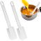 OIGWBPH 2 Piezas Espátulas Silicona Cocina,Hitzebeständig y Diseño Einteiliges,Profesional y Durable Cuchara Silicona Cocina,Lengua Silicona y Cocina Lengua (26 cm,Blanco)