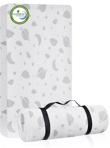 Lilian&Gema Babymatratze, Kindermatratze 70x140 cm, Babybett Matratze Hautfreundlicher Bezug Abnehmbar und Waschbar, Kinderbett oder Reisebett, Weich Atmungsaktiv Baby matratze aus Baumwolle