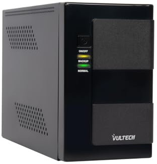 VulTech UPS650VA-LFP-NAS Gruppo di continuità UPS NAS desktop e Hard disk di rete, 650VA 350Watt al litio, Line Interactive, LED stato, 2 Prese 10-16A Schuko, Overload, AVR, Cortocircuito