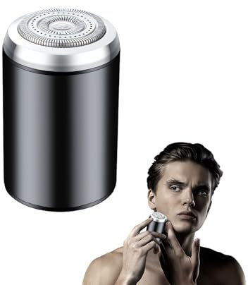 Horuili® Mini rasoio elettrico portatile, mini rasoio elettrico, rasoio elettrico da uomo, rasoio ricaricabile USB, rasoio lavabile a secco e umido