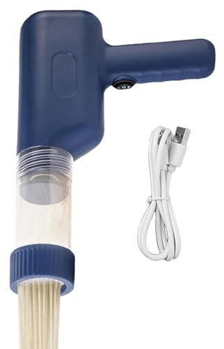 Máquina eléctrica de mano para hacer pasta, máquina manual de pasta de 11.8 pulgadas, cortador de fideos con 6 moldes diferentes, para cocinar ramen, cocina en casa, restaurante, , azul