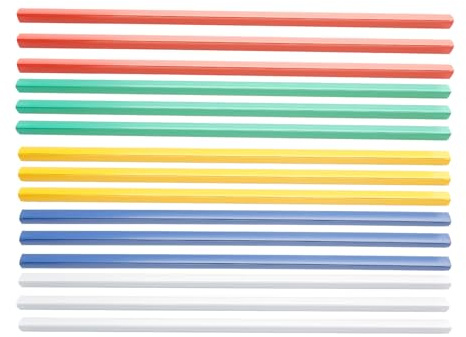 Bojueshaw 15pcs A4 Plastic Binding Spine Bars,Slide Binder Strips,Project Presentation Covers Clips for School,Office,Home(5 Colors,1 cm)