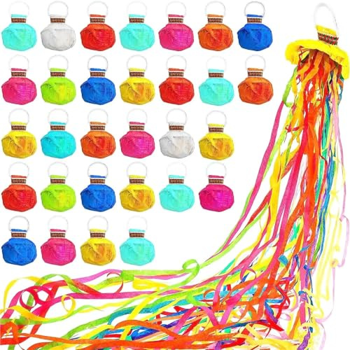 Hand Throw Confetti Poppers 30 Pcs Poppers Hand Throw Streamer Confetti Streamers Paper Ribbon For Wedding Birthday Party Decor Supplies(Colorful)