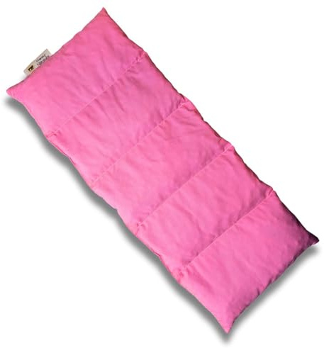 Spelt Pillow 50x20cm Pink Grain Pillows 100% Cotton for Heat and Cold Therapy Heat pad Suitable for microwaves