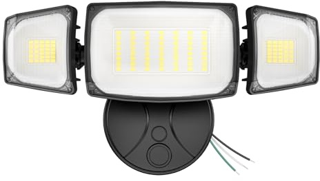 Olafus 80W Flood Lights Outdoor, Switch Controlled 8000LM LED Security Lights, IP65 Waterproof Outside Floodlights, 6500K Exterior Flood Light Fixture Wired for House Yard Porch Eave Black