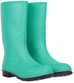 Mountain Warehouse Plain Kids Waterproof Wellies Boys Girls Dark Teal 12