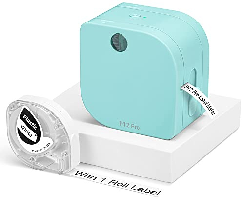 Phomemo P12 Pro Labelling Device Handheld Device Mini Bluetooth Labeling Device with Label Tape USB Rechargeable Thermal Label Printer for Home & Office Label Printer for Android & iOS