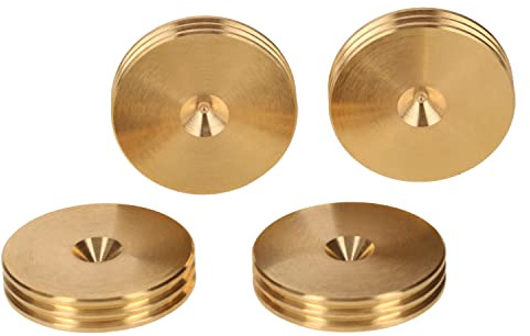 PrecisionGeek Dokument för högtalare, vibrationsdämpare, mässing, extra stor Shlank 40 mm diameter – 4 stycken