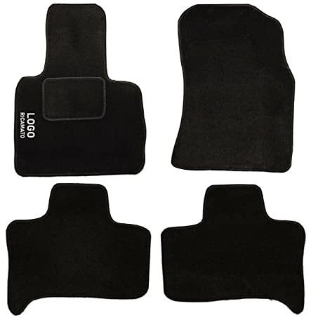 Auto Accessori Lupex | Juego de 4 Alfombrillas de Coche compatibles con X5 (2006-2018) | Alfombras de moqueta con Bordado de guía Lateral | Delante y detrás