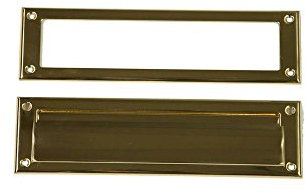 Architectural Mailboxes Steel Mail Slot Accessory, Brass, MS00BRAM, Brass Finish