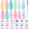 Ensemble de vernis à ongles gel à paillettes scintillantes Clara Colors, 12 couleurs néon tendance translucide rose or bleu vert paillettes vernis à ongles gel à paillettes Soak Off UV LED