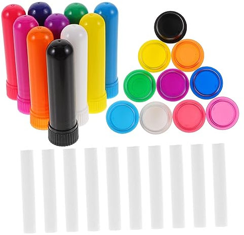 FRCOLOR 30pcs Portable Inhalers Tubes for Essential Oils Empty Tubes for Travel and Home Use